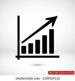 Infographic, chart  icon, stock vector illustration flat design style
