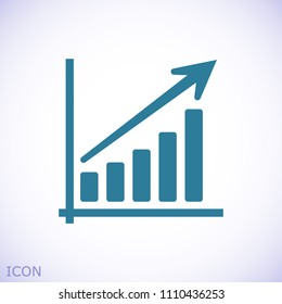 Infographic, chart  icon, stock vector illustration flat design style