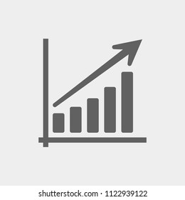 Infographic, chart  icon, stock vector illustration flat design style