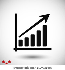 Infographic, chart  icon, stock vector illustration flat design style