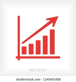 Infographic, chart  icon, stock vector illustration flat design style