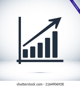 Infographic, chart  icon, stock vector illustration flat design style
