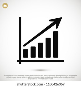 Infographic, chart  icon, stock vector illustration flat design style