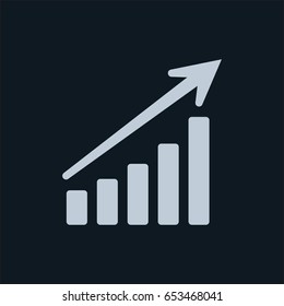 Infographic, chart  icon, stock vector illustration flat design style