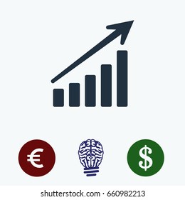 Infographic, chart  icon, stock vector illustration flat design style