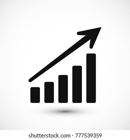 Infographic, chart  icon, stock vector illustration flat design style