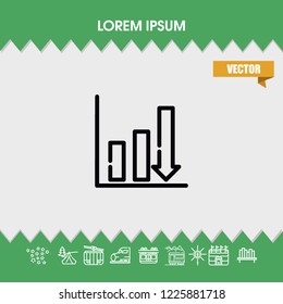 infographic chart icon vector