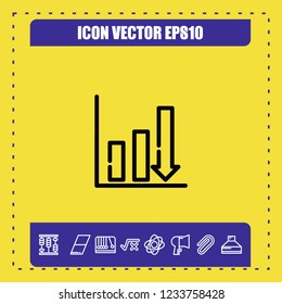 infographic chart icon vector