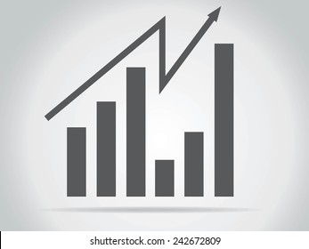 Infographic, chart icon, vector illustration. Flat design style