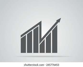 Infographic, chart icon, vector illustration. Flat design style