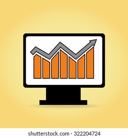 Infographic, chart icon, vector illustration. Modern flat design style.