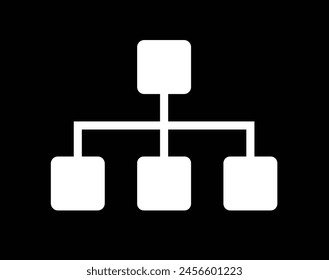 infographic chart icon vector, network connection organization icon