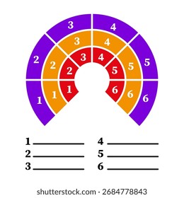 Ilustración de gráfico infográfico. Gráfico de datos empresariales. Diseño de diseño creativo. Concepto de análisis de Vector. EPS 10.