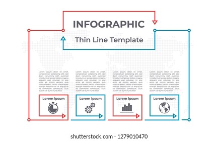 Infographic chart template  4 options.