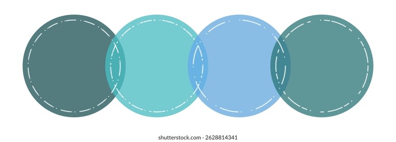 Infographic chart template modern style for presentation, start up project, business strategy, theory basic operation, logic analysis. Venn diagram vector 10 eps