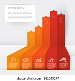 Infographic chart template. Vector