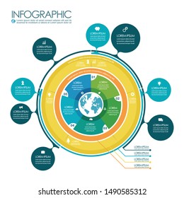 Infographic chart template. vector illustration