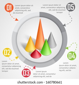 Infographic chart template. Vector illustration 