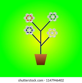 An infographic is a chart or chart that is used to display information or data in the form of a tree. The stem can be triangular, geometrical, rectangular, triangular. New design for print and present