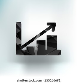 Infographic chart  vector icon vector graph market business