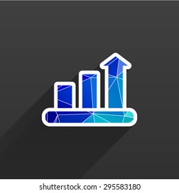 Infographic chart  vector icon graph market business