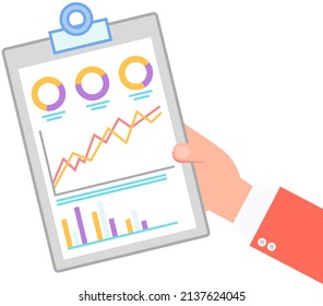 Infographic chart vector template. Annual statistics curve graph design. Market data diagrams. Graphic information visualization and analysis. Statistical indicators and frequency of data changes