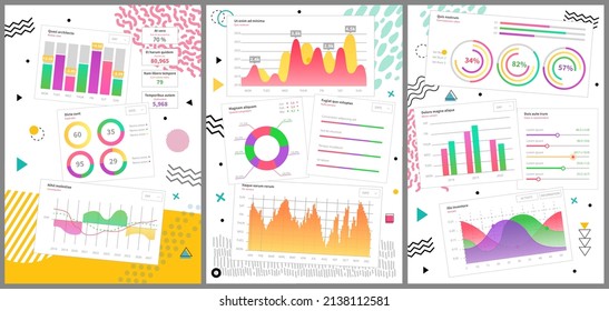 Infographic chart vector template. Annual statistics curve graph design. Market data diagrams. Graphic information visualization and analysis. Statistical indicators and frequency of data changes