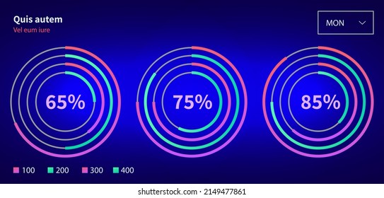 Infographic chart vector template. Annual statistics curve graph design. Market data diagrams. Graphic information visualization and analysis. Statistical indicators and frequency of data changes