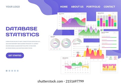 Infographic chart vector template. Annual statistics curve graph design. Market data diagrams. Graphic information visualization and analysis. Statistical indicators and frequency of data changes