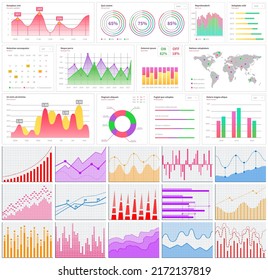 Infographic chart vector template. Annual statistics curve graph design. Market data diagrams. Graphic information visualization and analysis. Statistical indicators and frequency of data changes