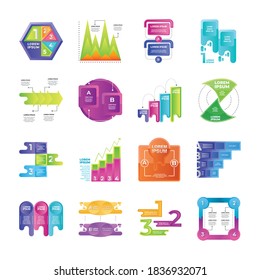 Infographic Charts Steps Options Presentation Business Stock Vector ...