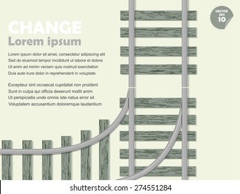 infographic choice concept, shunt railway.