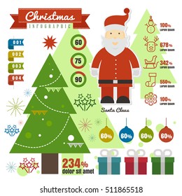 Infographic Christmas On White Background Stock Vector (Royalty Free