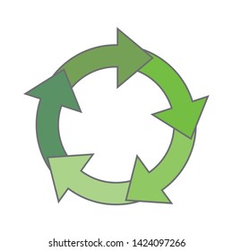 Infographic circle arrows isolated on the white background