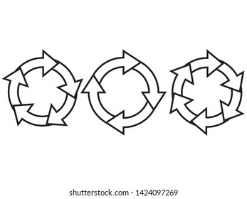 Infographic circle arrows isolated on the white background