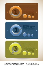 Flechas de círculo infográficas con números