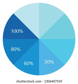 infographic circle blue diagram vector eps 10