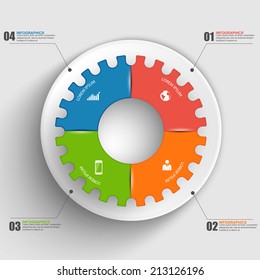 Infographic circle business concepts with icons