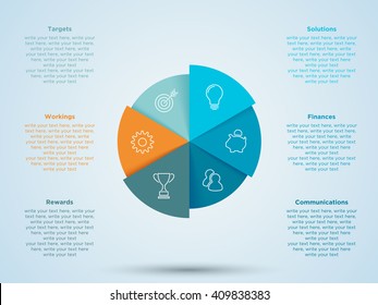 Infographic Circle With Business Icons In Segments