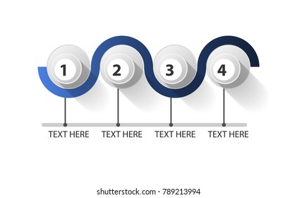 Infographic circle buttons