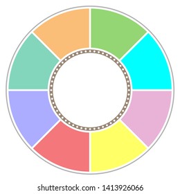 Infographic circle chart graph symbol for text	
