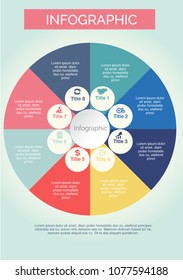 infographic Circle chart infographic template with 8 options for presentations, advertising, layouts, annual reports