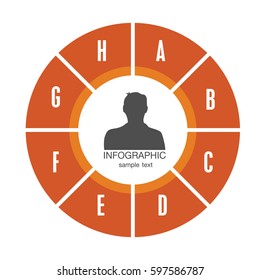 Infographic Circle Chart Using For Presentation Or Business