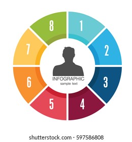 Infographic Circle Chart Using For Presentation Or Business
