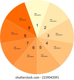 infographic circle diagram with 11%. sequential gradation