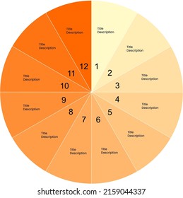 Infographic Circle Diagram 83 Sequential Gradation Stock Vector ...