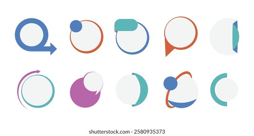Infographic Circle Element Set Vector