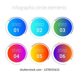 Infographic circle elements with steps