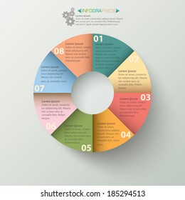Infographic circle label design