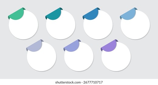 Modelo de rótulo de círculo infográfico conjunto com guias superiores coloridas para texto, banner, apresentação de negócios, processo de etapa, fluxo de trabalho, ilustração vetorial de design de informações modernas.